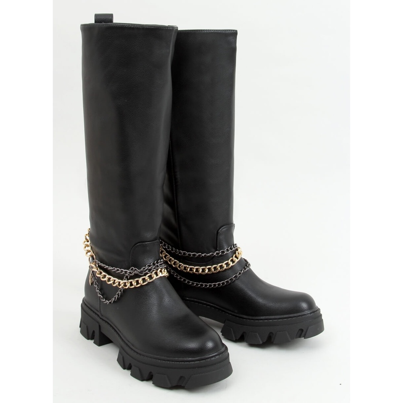 Boots with chains Persia Black 1