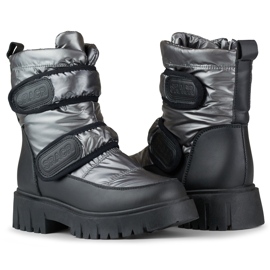 Laila warm women's snow boots with Velcro black 2