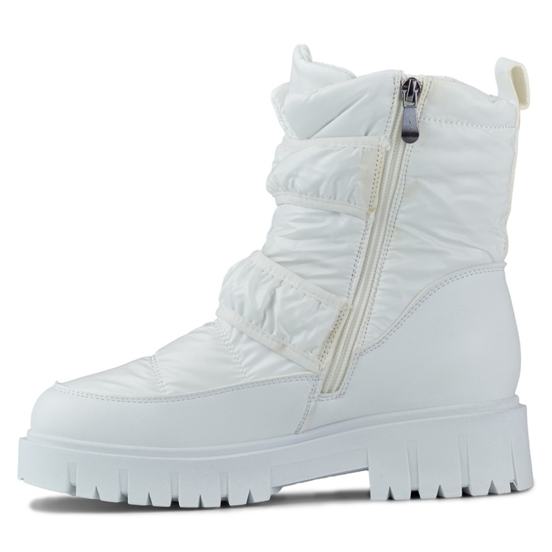 Laila warm women's snow boots with Velcro white 2