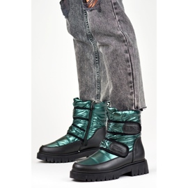 Laila warm women's snow boots with Velcro black 1