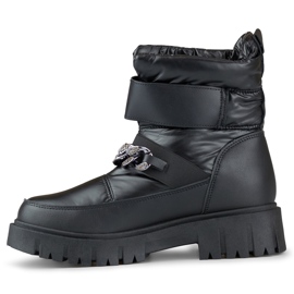 Women's snow boots with chain Selena black 2