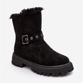Vinceza Women's Ankle Boots With Fur Zipper Black Morcos 1