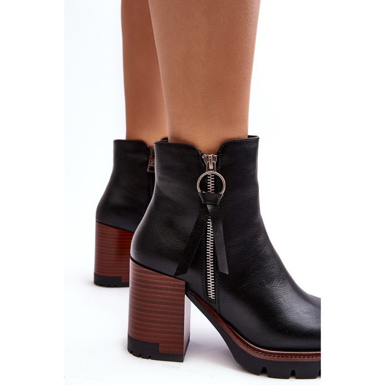 Vinceza Women's Leather Ankle Boots Black Brittney 1 Vinceza Women's Leather Ankle Boots Black Brittney 1