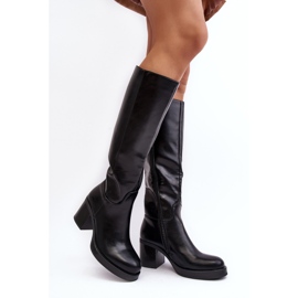 Women's Insulated High Heel Boots Black Theisen 1