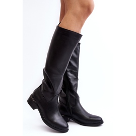 Women's Over-the-Knee Flat Boots Black Aviare 1