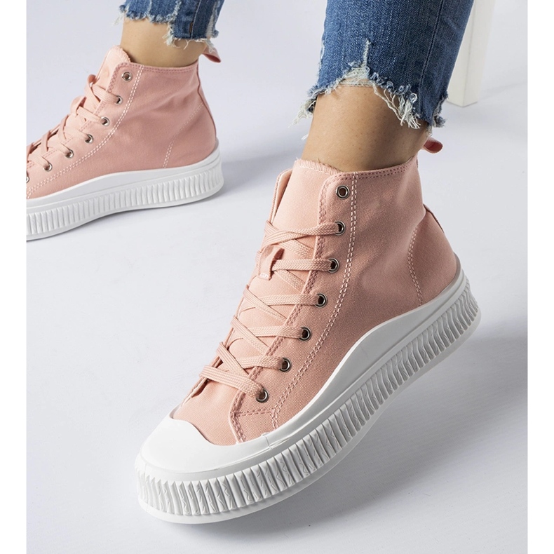 Pink Guerrino high platform sneakers 1 Pink Guerrino high platform sneakers 1