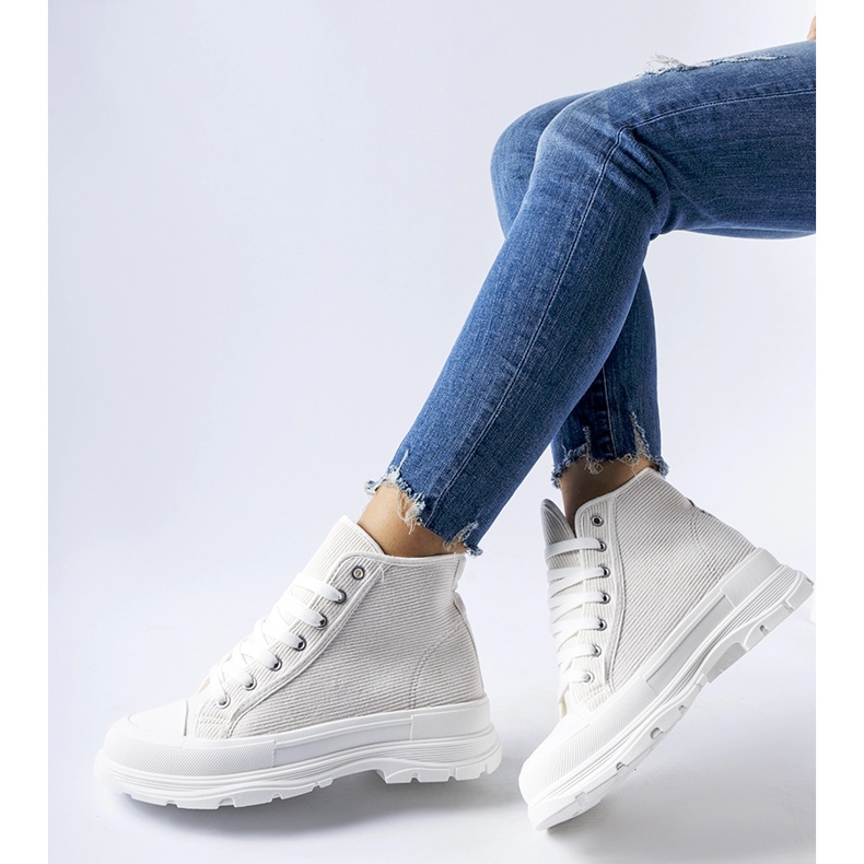 Inna White high-top sneakers by Villaggio 1
