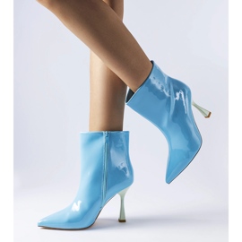 Blue patent ankle boots from Dionisi 1