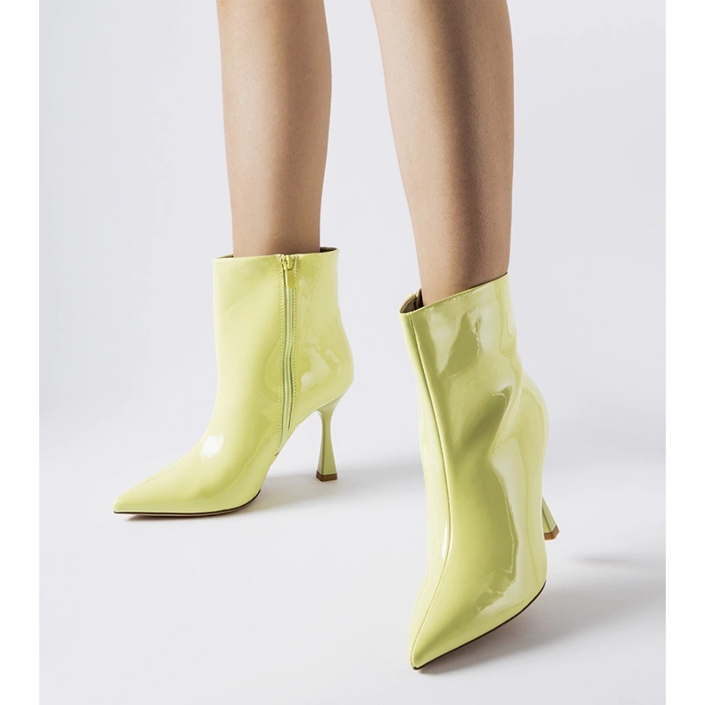 Green patent ankle boots from Dionisi 1