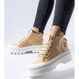 Inna Dark beige Grotta platform sneakers 1