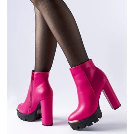Inna Pepe pink ankle boots with a decorative toe 2