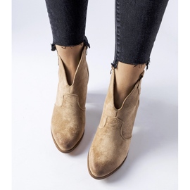 Beige cut-out insulated cowboy boots by Brunilde 1
