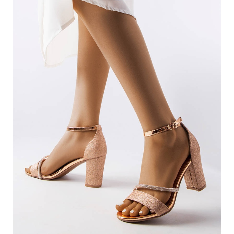 Gold Abellona block sandals golden 1