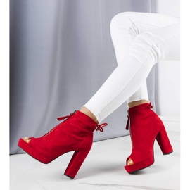 BM Payto red ankle boots 1