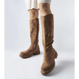 Brown flat insulated Millbrook boots 1