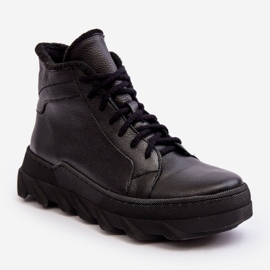 Women's Insulated Leather Boots on the Platform Black Lemar Jevette 2