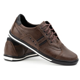 Polbut Men's casual sports shoes 1801 Ns dark brown 4