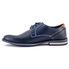 KOMODO Elegant men's shoes 859 navy blue 2