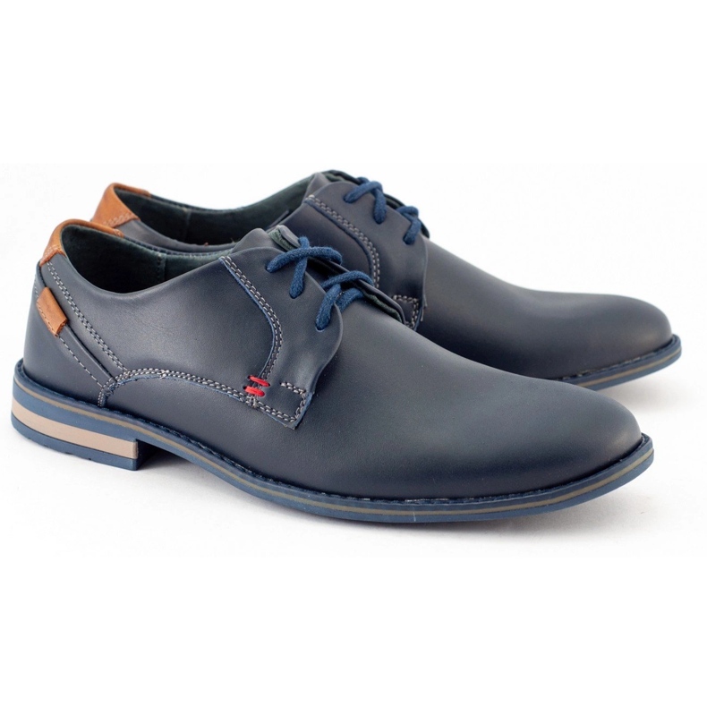 KOMODO Elegant men's shoes 859 navy blue 3