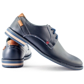 KOMODO Elegant men's shoes 859 navy blue 4