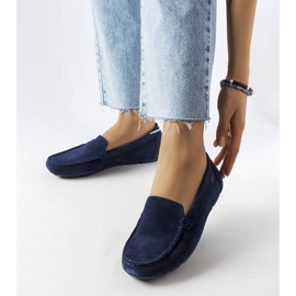 Big Star navy blue leather loafers JJ274659 1