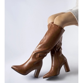 Brown Glassboro high heel boots 1