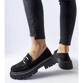 Black Worth eco-suede moccasins 1