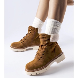 Brown insulated women's winter boots by Bassano 1