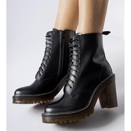 Ezio black lace-up ankle boots 1