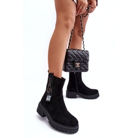 Black suede women's boots 5