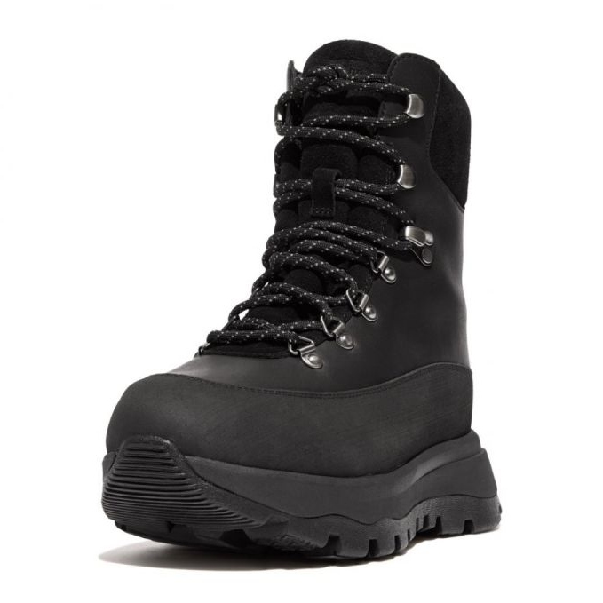 FitFlop Neo-D-Hyker Waterproof Fabric/Suede Walking Boots W GP3-090 black