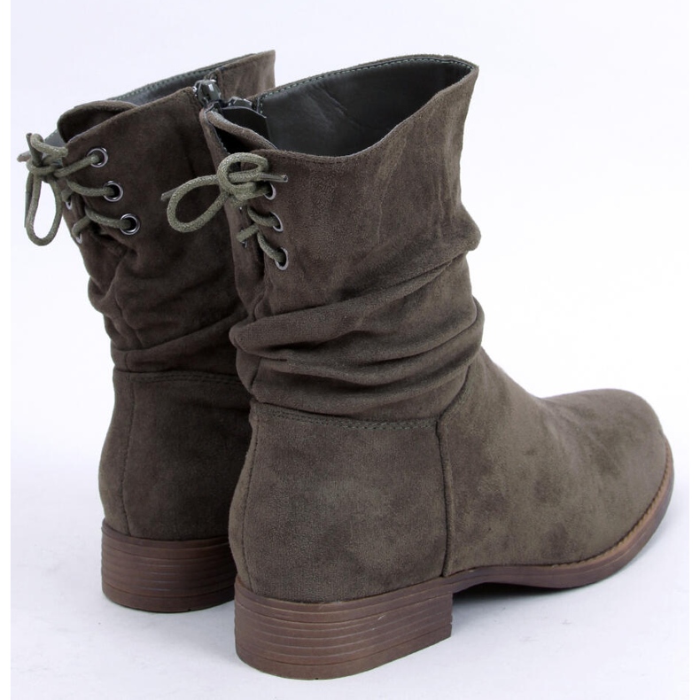 Theda Green suede flat boots 1