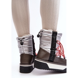 Women's Snow Boots With a Thick Sole Vegan D.Franklin DFSH371006 Silver 1