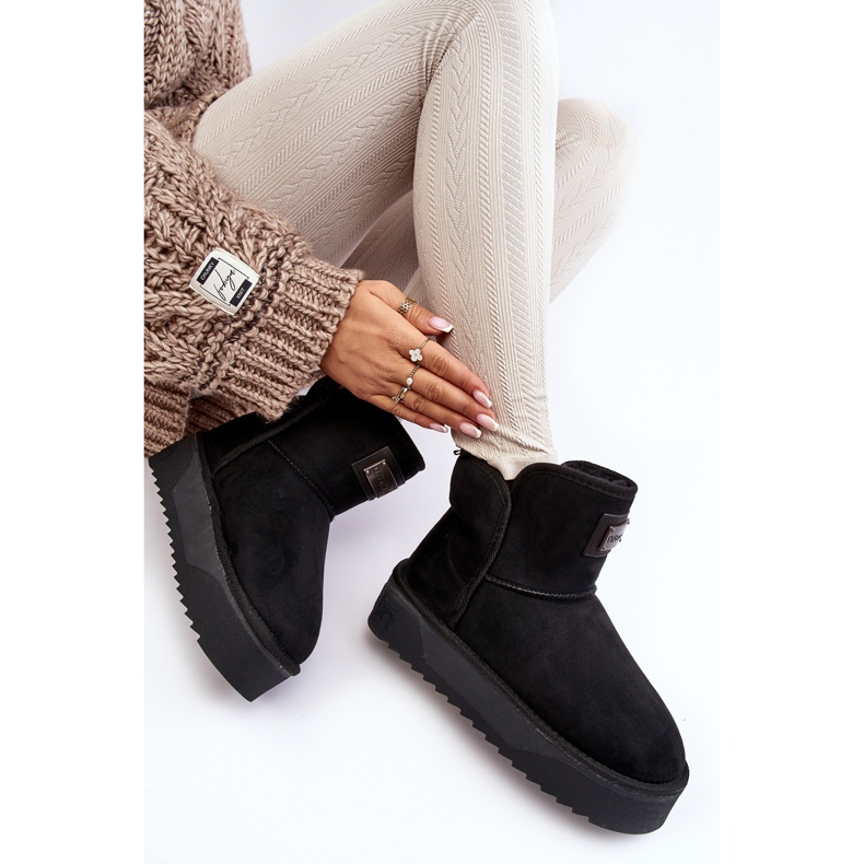 Vegan Waterproof Platform Snow Boots D.Franklin DFSH371004 Black 1