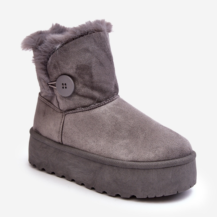 Women's Platform Snow Boots With Fur, Gray Vikas grey 1