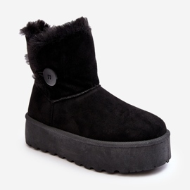 Women's Platform Snow Boots With Fur, Black Vikas 1