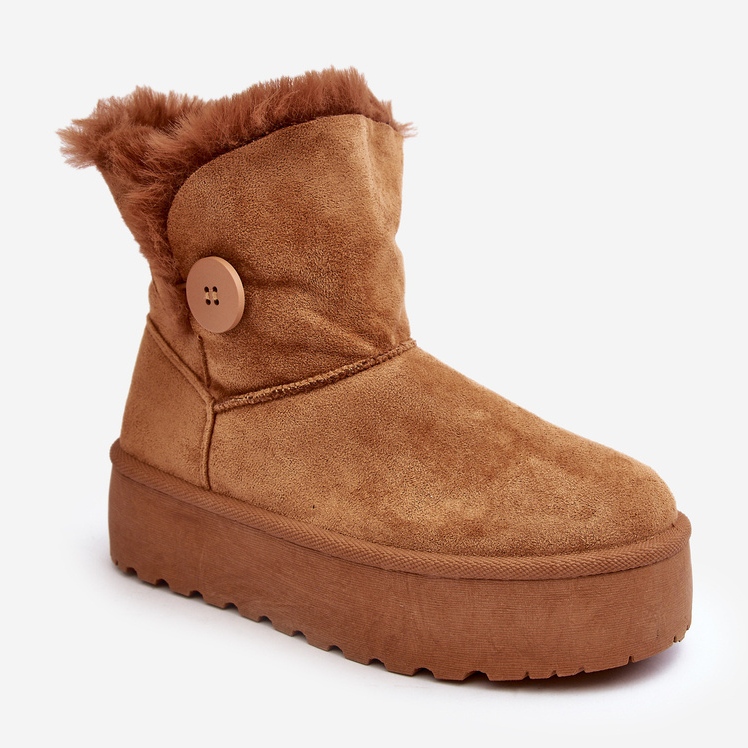 Women's Platform Snow Boots With Camel Vikas Fur brown 1