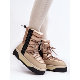 Women's Snow Boots With a Thick Sole Vegan D.Franklin DFSH371006 Beige 2