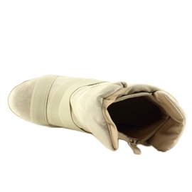 Sneakers with rubber stripes F-215 Beige 2