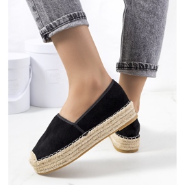 Black Capelle openwork espadrilles 2