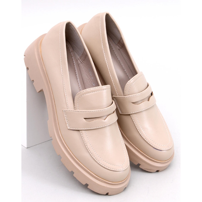 Andral Beige platform loafers 1