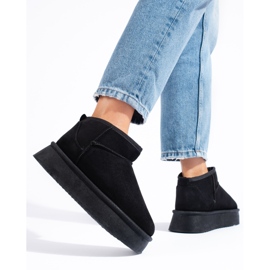 Shelovet women's black low snow boots 1 Shelovet women's black low snow boots 1