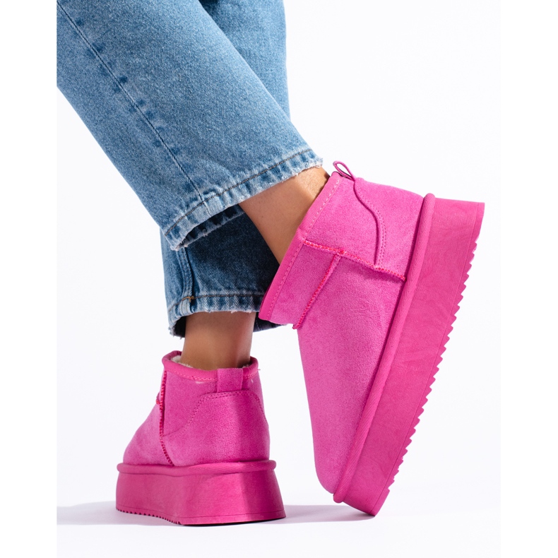Shelovet women's fuchsia low snow boots pink 1 Shelovet women's fuchsia low snow boots pink 1