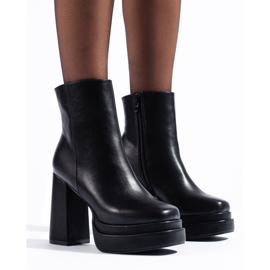 Shelovet black high-heeled ankle boots 1