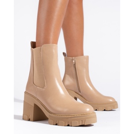 Shelovet women's ankle boots, beige 1