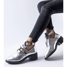 Bright metallic, high-cut Ritaldi ankle boots silver 1