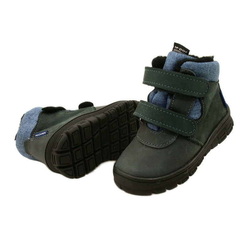 Boots with a Velcro membrane TE-POR Mazurek 1360 navy blue 4