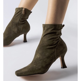 Green Lucerne low-heeled ankle boots 1