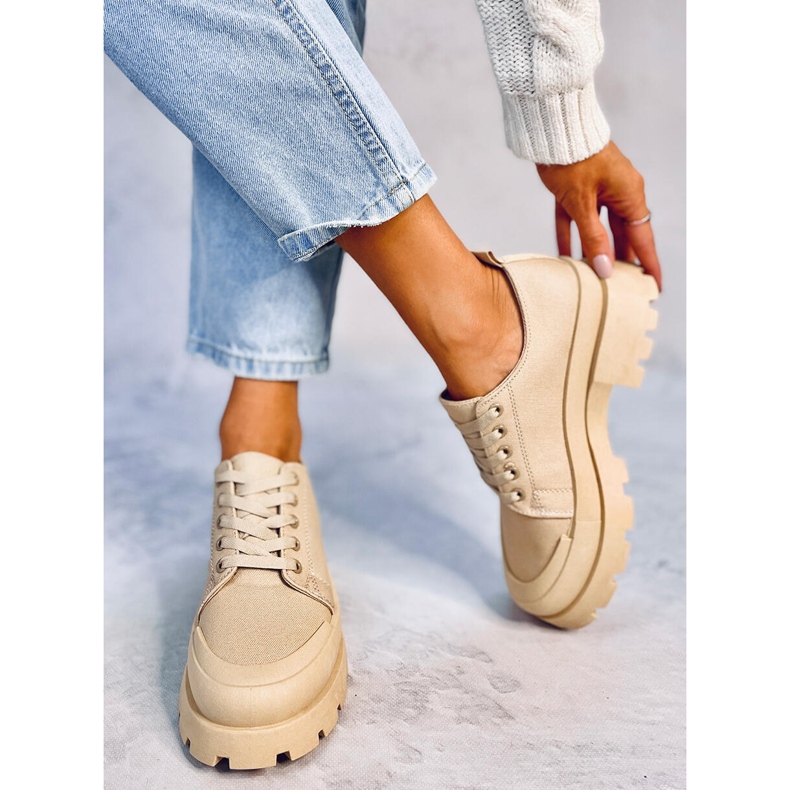 Golv Khaki trekking sneakers beige 1