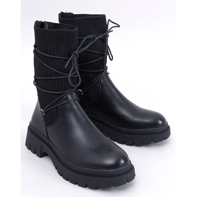 Willet Black sock ankle boots 1